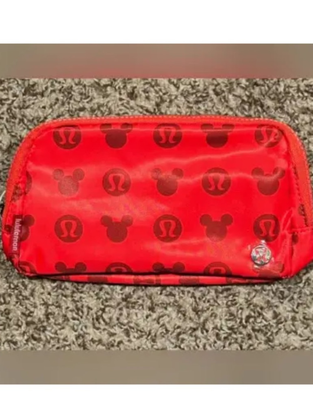 Lululemon x Disney Red Cosmetic Pouch belt bag Fanny pack waist - Picture 3 of 5